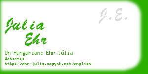 julia ehr business card